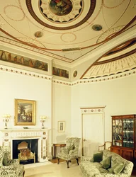A sala etrusca concebida por Robert Adam em estilo neoclássico, 1777